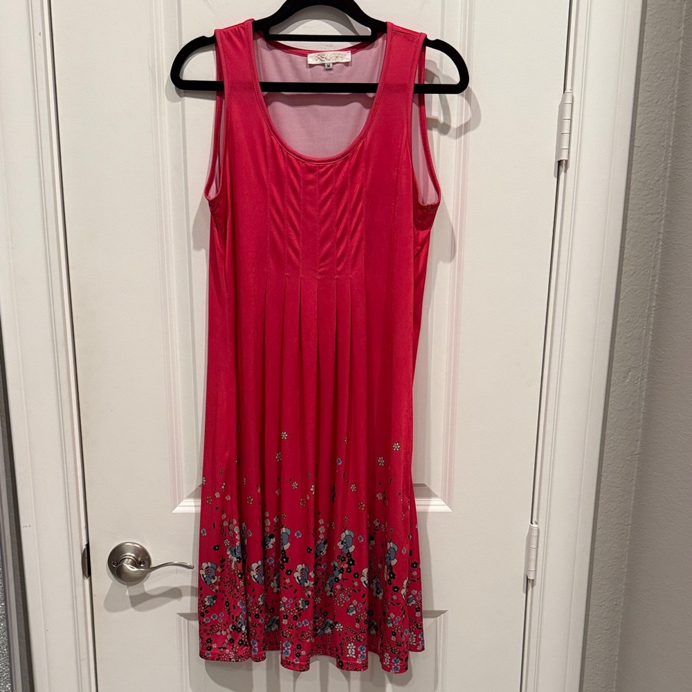 FSOOG, Size M, Elegant Red Floral Dress